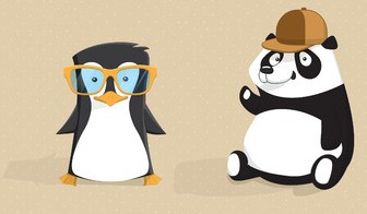 panda i pingwin