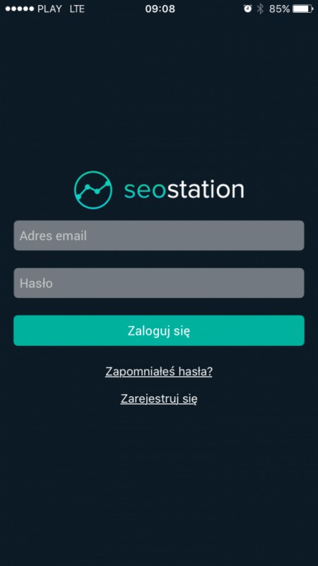 Aplikacja mobilna SeoStation screen