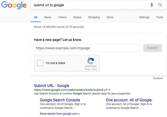 google sumit url to serps